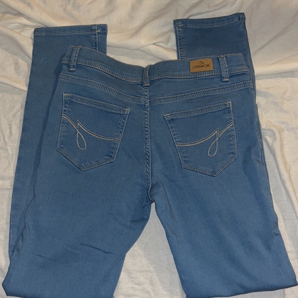 Girls Light Blue Skinny Jeans - Picture 4 of 5